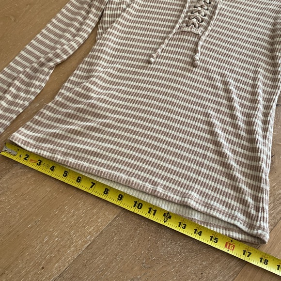 LUCKY BRAND 🍀 lace front striped woven top (M) - Picture 14 of 15